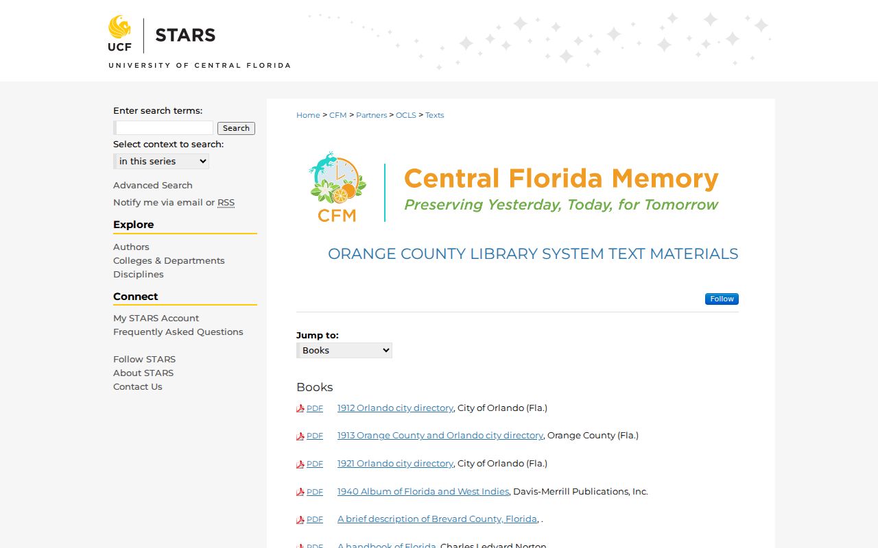 Winter Garden city directory digitized UCF collection