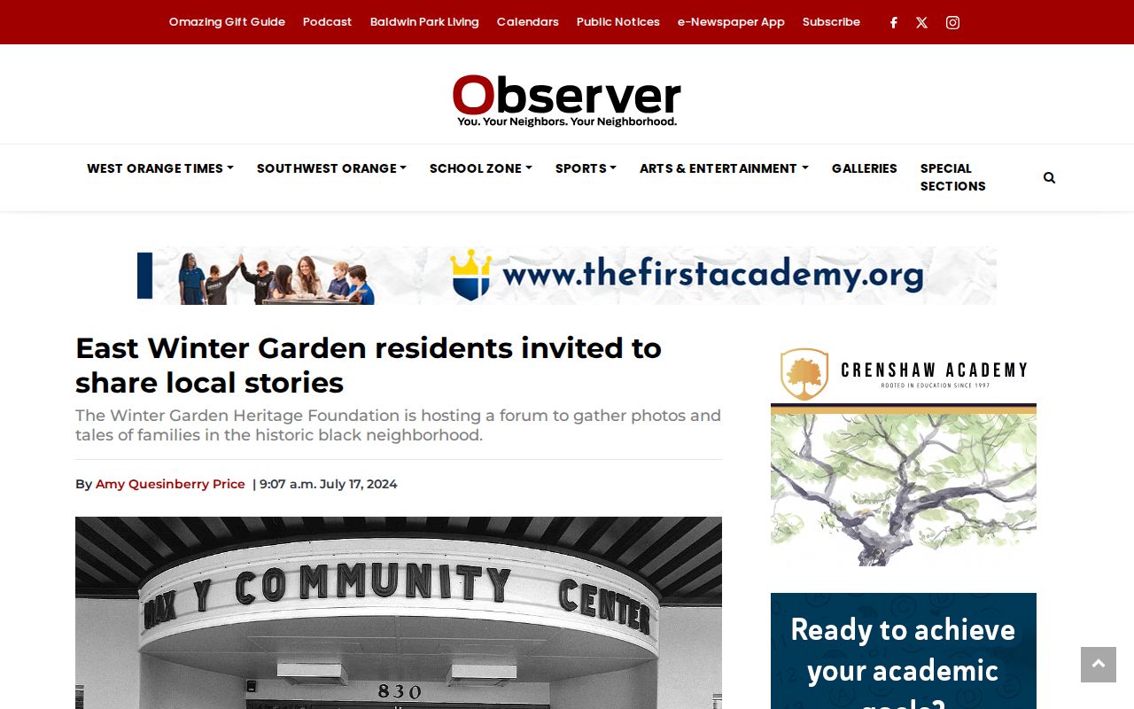East Winter Garden family archive and oral history collection project