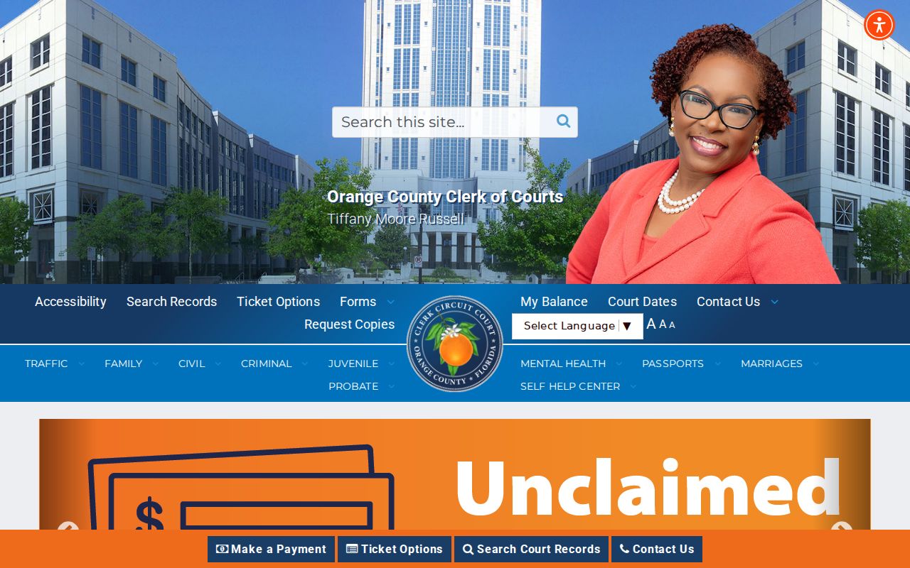 Winter Garden resident lookup at Orange County Clerk