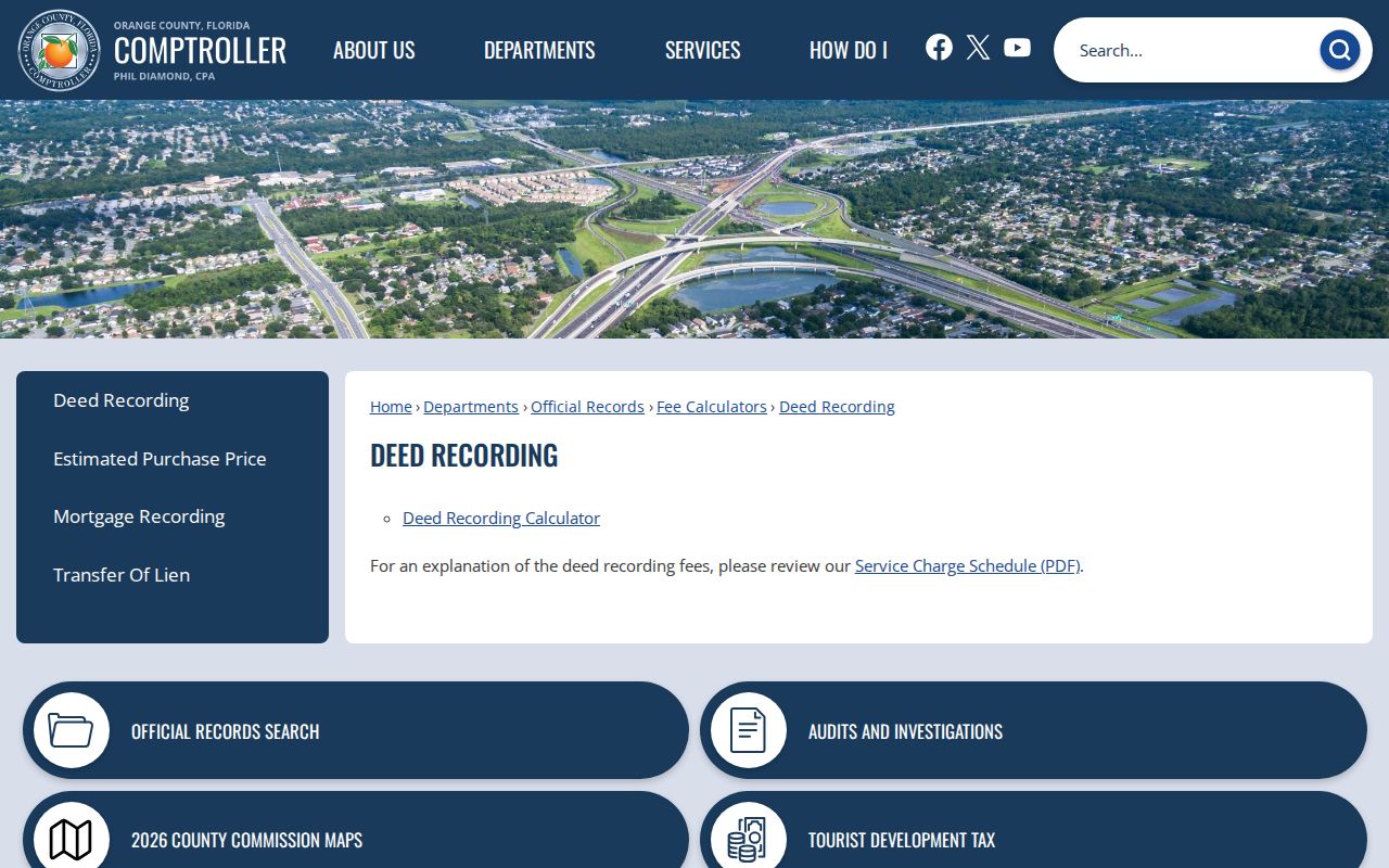 Winter Garden street directory deed recording access