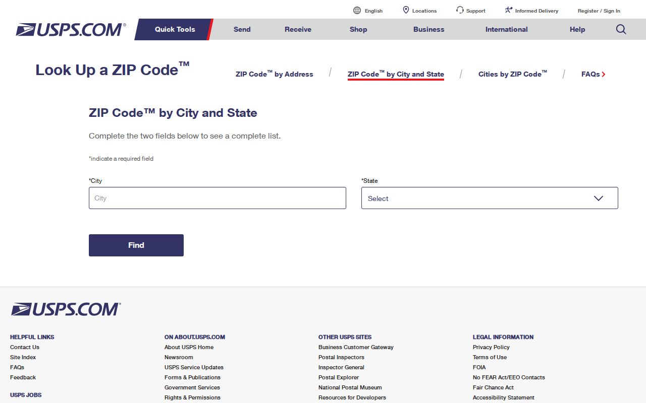 Winter Garden ZIP code directory USPS lookup